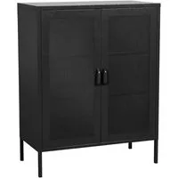 en.casa Sideboard, Falköping 80x40x101,5cm Schwarz