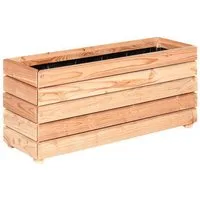 Mega-Holz Pflanzkübel Modulo aus Lärchenholz - Naturbelassener Blumenkasten für den Garten (DIY-Set), 90 x 30 x 39 cm, 105 L Fassungsvermögen