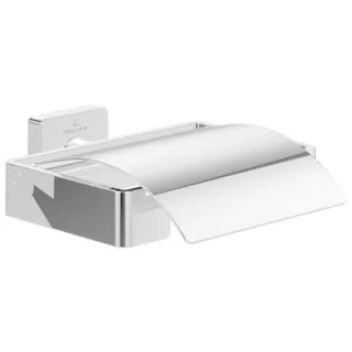 Villeroy und Boch Elements Striking Toilettenpapierhalter TVA15201300061 131x45x115mm, mit Deckel, chrom