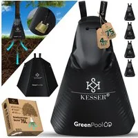 KESSER Tropfer Baum-Bewässerungssack Bewässerungssystem für Bäume, (4-tlg., Bewässerungsbeutel aus UV beständigem PVC mit Schloss & 2x Schlüssel), Baumbewässerungsbeutel, Baumsack für gezielte Bewässerung von Bäumen