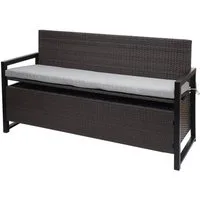 MCW Sitzbank MCW-F39-3, Staufach inkl. wasserabweisendem Bezug, Kissenbezug mit Reißverschluss