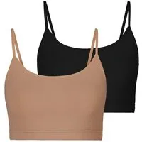 LASCANA Bustier (2er-Pack) aus elastischer Baumwolle