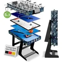 Juskys Spieltisch Ballzauber, klappbar mit Tischtennis, Kicker, Billard, Hockey & Basketball