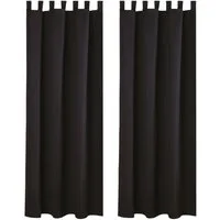 Bestlivings Vorhang (2 St), Schlaufen, blickdicht, Gardinenset "Blickdicht" mit Schlaufen inkl. Zubehör