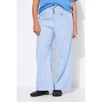Studio Untold Pyjama Schlafanzug-Hose weites gerades Bein Streifen