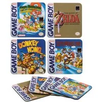 Out of the Blue Glasuntersetzer Nintendo Game Boy Spiele Untersetzer aus Kork im 4er Set