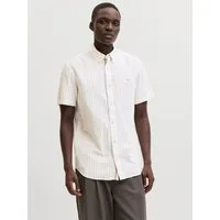 Jack & Jones Kurzarmhemd JPRBLUSUMMER LIN. BL. SHIELD SS SHIRT SN mit Stickerei