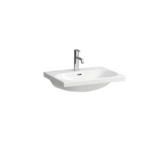 Laufen Lua Waschtisch H8100830001041 60x46cm, unterbaufähig, weiß, mit Überlauf, mit 1 Hahnloch