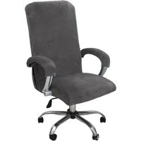 Agger Bürostuhlhusse Elastischer Bürostuhl-Bezug aus Samtplüsch – Ergonomischer, katzensicherer Schutz für Bürostühle