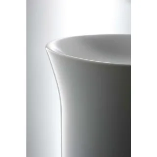 Duravit White Tulip Waschtisch 2703500070 mit Öffnung für Bodenanbindung, freistehend, Ø 500mm, ohne Hahnloch, weiß