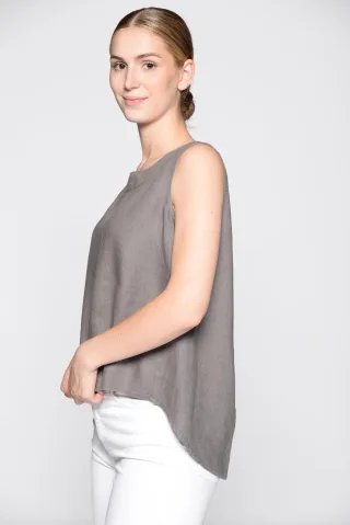 IN LINEA - Top, Rundhals 801 grey - Gr. - 36