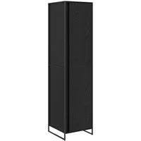 vidaXL Kleiderschrank Warderobe Schwarz Eichen-Optik 50 x 50 x 200 cm Holzwerkstoff (1-St)
