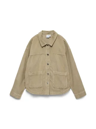 VERO MODA - VMJAMIE LS CORDUROY SHACKET MIX NOOS Silver Mink - Gr. - M