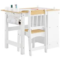 SoBuy Kindersitzgruppe KMB60, Spieltisch Kindermöbel Multifunktions Möbelset, Kindertisch mit 1 Stuhl Kinder Tisch Stuhl Set Maltisch für Kinder