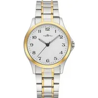 Tempic Quarzuhr, Armbanduhr, Herrenuhr, analog, Edelstahlarmband
