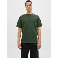 Jack & Jones Rundhalsshirt JJEAUSTIN TEE SS NOOS Materialmix, relaxed fit