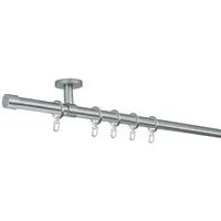 SN DECO GROUP Gardinenstange Stilgarnitur Brest, Wand&Decken, Ø 19 mm, 1-läufig, fixmaß, Verschraubt, Stahl, Komplettset mit Ringen