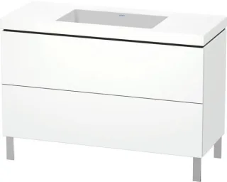 Duravit L-Cube c-bonded Set bodenstehend Weiß Matt 1200x480x698 mm - LC6939N1818 LC6939N1818