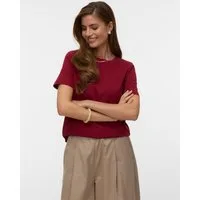 Vero Moda Kurzarmshirt VMPAULINA SS T-SHIRT GA JRS NOOS Baumwolle, regular fit
