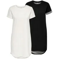 JDY Jerseykleid (Set) T-Shirt_Kleid für einen eleganten oder lässigen Look im 2er Sparpack
