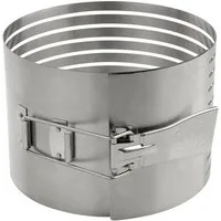 Dr. Oetker Küchenhelfer Tortenring Tortenboden-Schneidhilfe Ø18-20x12 cm, Edelstahl, (1 tlg), extra hoch, verstellbar, perfekt zum gleichmäßigen Schneiden von Böden