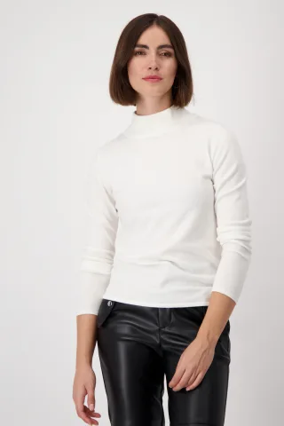 monari - Stehbund-Pullover off-white - Gr. - 46
