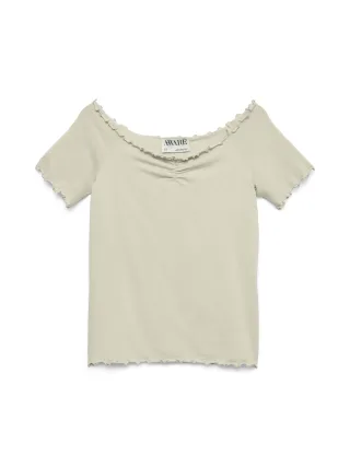Aware - AWAMYRA SS OFF SHOULDER TOP NOOS Bone White - Gr. - S