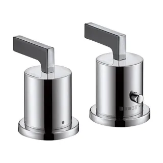 hansgrohe Axor Citterio Fertigmontageset 39482000 2-Loch-Wannenrandarmatur, mit Thermostat, Hebelgriffen, chrom