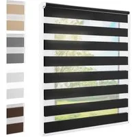 Doppelrollo Doppelrollo Klemmfix schwarz 50x140 cm, Foxx