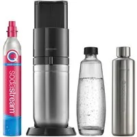 SodaStream Wassersprudler DUO inkl. 1x Glasflasche 1 l + 1x Metallflasche 0,8 l, 1x QC, (Set, 4-tlg)