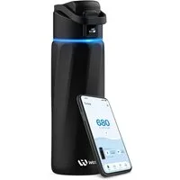 WaterH Trinkflasche Boost, LED-Touch-Display, 710 ml, Schwarz