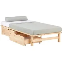 Homestyle4u Bettschubkasten Bettkasten 2er Set Holz Aufbewahrung mit Rollen Bettschublade Bett (2er Set, 2 St., 2 Bettkästen/2x Bettkasten/Schublade), B/H/T 82 x 22 x 53 cm, Stauraum