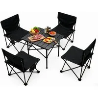 Youyijia Klapptisch Outdoor Klapptisch Stuhl Set für Camping & Picknick Tragbares Metall