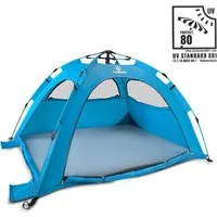 outdoorer Strandmuschel Sun Snapper Alu Air - Wind- & Sonnenschutz für Garten, Meer & See, Personen: 3, Quick-up-Strandmuschel mit UV 80-Schutz, Windschutz & Alu-Gestänge
