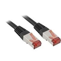 Patchkabel Cat.6 S/STP schwarz, 50 cm