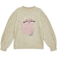 s.Oliver Junior Strickpullover mit Katzen-Motiv