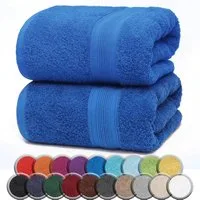 NatureMark Saunatuch Frottier Saunatücher 80x200cm, 100% Baumwolle (2-St), Premium Qualität SAUNATUCH Sauna-Handtuch, 80x200cm, Royal blau
