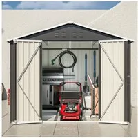 GIHAUVIA Gartenhaus Gartenhaus Metall Gerätehaus mit Pultdach, Geräteschrank für Garten.