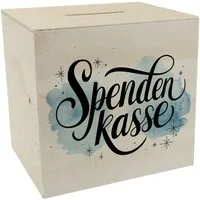 speecheese Spardose Spendenkasse Aquarell-Illustration Spardose aus Holz