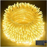 Quntis LED-Lichterkette 10-100M Lichterkette outdoor/indoor mit Stecker, Gartenlampen, 8 Modi, für Garten,Balkon,Hof,Hochzeit, deko ostern, Transparent
