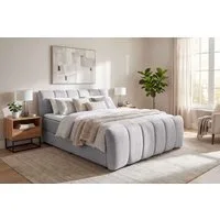 OTTO home Boxbett DORA, Doppelbett inkl. Bettkasten, Federkernbett, Breiten: 160, 180 cm, Boxbett: 5-Z-Taschenfederkern im Unterbau, Härtegrad 3, inkl. Topper