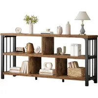 mukuhi Regal 3 Ebenen Regal Sideboard Metall Holz Industrial 140x34x76 cm