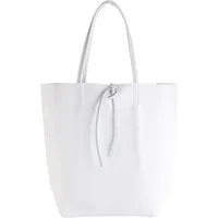 MIRROSI Shopper aus Echtleder / Wildleder, Made in Italy, Henkeltasche Tasche (Einkaufstasche in vielen trendigen Farben), Tragetasche (38x38x16cm) mit Stauraum A4 Ordner