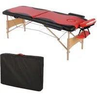 Feel2Home Massageliege Massageliege 2 Zonen Kopfstütze Ergonomische Weiß Rot Gelb Creme Mobil (Stück, Liege), flexibel Einstellbar