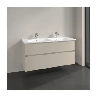 Villeroy und Boch Collaro Waschtischunterschrank C14700VN 126,1x61x48cm, Waschbecken mittig, cashmere grey