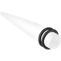 Taffstyle Dehnungsstab Piercing Dehnstab Taper Expander Stab Kunststoff Weiß (Dehner für Ohrpiercing Stretching in verschiedenen Größen), Piercing Ohrpiercing Dehnungsstab Dehnstab Ohr Stab Kunststoff Weiß