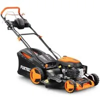 FUXTEC Benzinrasenmäher FX-RM5196eSSL, 51 cm Schnittbreite, 50 cm Schnittbreite, 60 L Fangkorb, Auto-Choke-System, E-Start, 5,3 PS