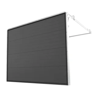 Garagentor Basaltgrau RAL 7012, Sektionaltor Typ Basic, 2000 x 1900 mm, Woodgrain, Kleinsicke, ohne Antrieb, individuell konfigurieren