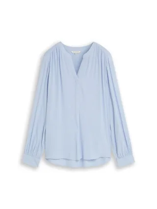 Tom Tailor - Bluse aus Viskose Kentucky Blue - Gr. - 40