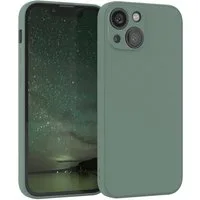 EAZY CASE Handyhülle für Apple iPhone 13 Mini Hülle Silikon 5,4 Zoll, Schutzhülle mit Kameraschutz stoßfest telefonhülle Matt Dunkelgrün